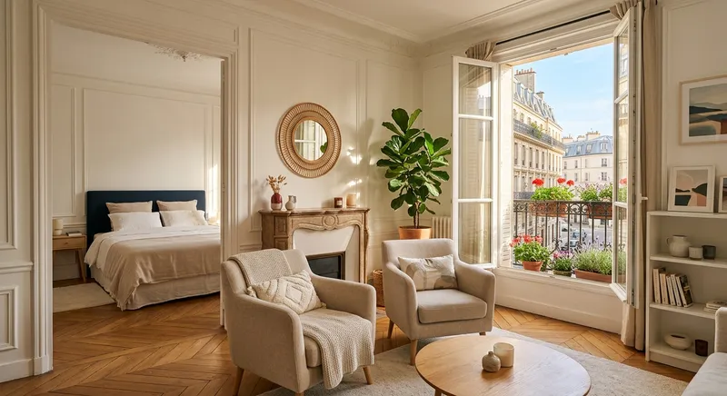 Intérieur d'un appartement type Airbnb