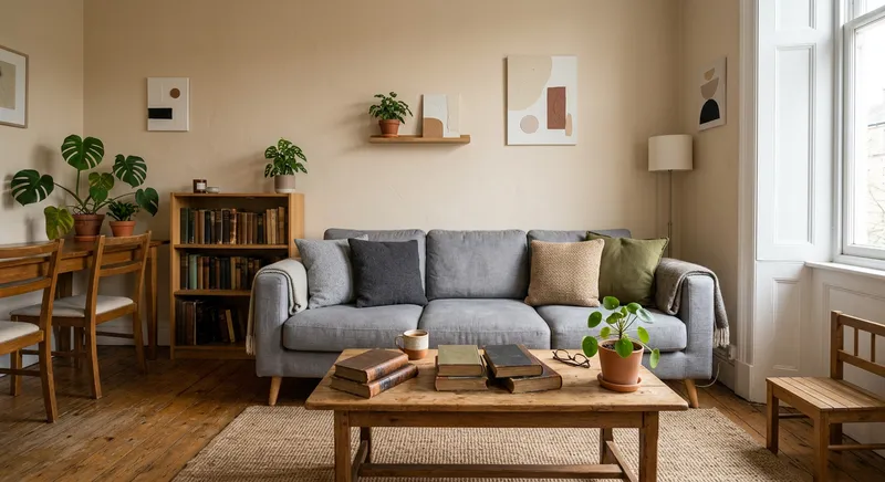 Salon partagé d'appartement étudiant