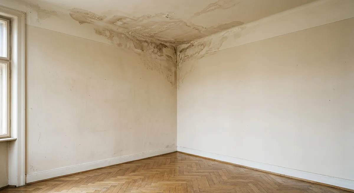 Trace de dégât des eaux sur un plafond