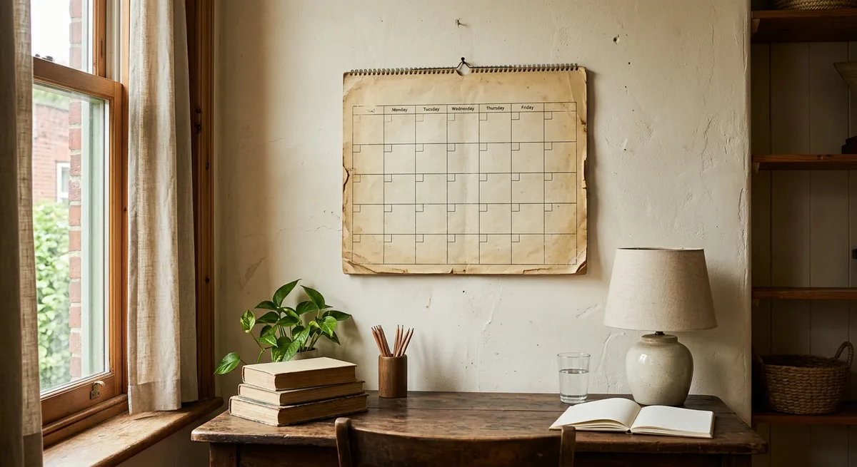 Calendrier mural ancien