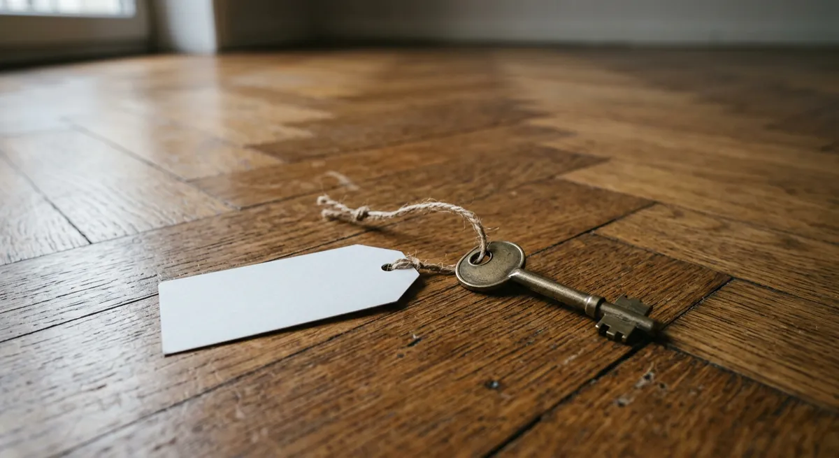 Étiquette d'inventaire sur une clé